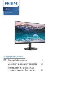 Manual de uso Philips 272S9 Monitor de LED