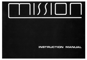 Bruksanvisning Mission 762 Högtalare