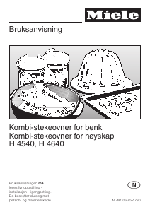 Bruksanvisning Miele H 4540 Ovn