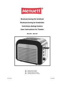 Handleiding Menuett 802-457 Broodrooster
