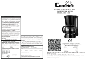 Manual Comelec CG4003 Coffee Machine