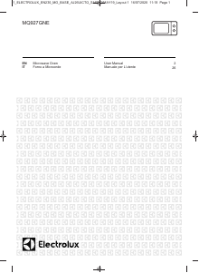 Manual Electrolux MQ927GNE Microwave