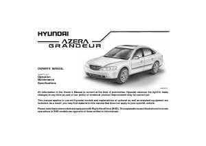 Bruksanvisning Hyundai Azera Grandeur (2005)