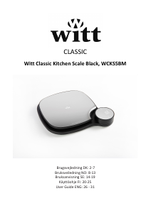 Handleiding Witt WCKS5BM Keukenweegschaal