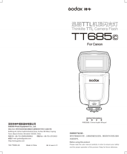 Handleiding Godox TT685c (Canon) Flitser