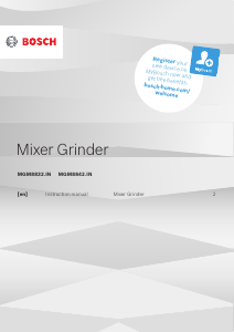 Manual Bosch MGM8842MIN Blender