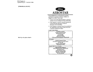 Handleiding Ford Aerostar (1996)