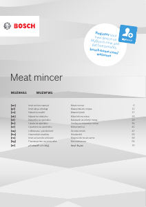 Manual Bosch MUZ9HA1 Meat Grinder