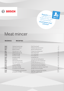 Manual Bosch MUZ9BS1 Meat Grinder