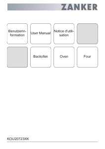 Mode d’emploi Zanker KOU20723XK Four