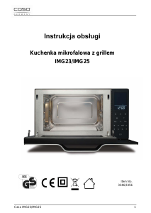 Instrukcja Caso IMG 23 Kuchenka mikrofalowa