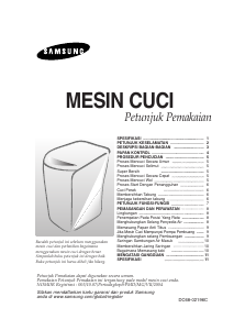 Panduan Samsung WA10QASEC Mesin Cuci