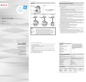 Handleiding Bosch MGM2133BIN Blender