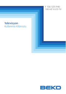 Kullanım kılavuzu BEKO F 106-525 FHD LCD televizyon