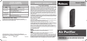 Manual Holmes HAP1203-NU-2 Air Purifier