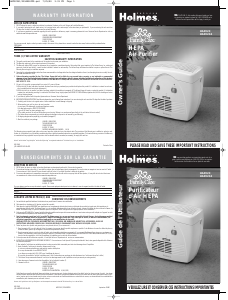 Manual Holmes HAP2234-U Air Purifier