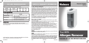 Manual Holmes HAP706-NU Air Purifier