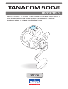 Mode d’emploi Daiwa Tanacom 500S Moulinet de pêche