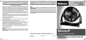 Handleiding Holmes HANF76BLZ07-UC Ventilator