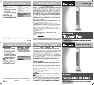 Manual de uso Holmes HTF3110A-BM Ventilador