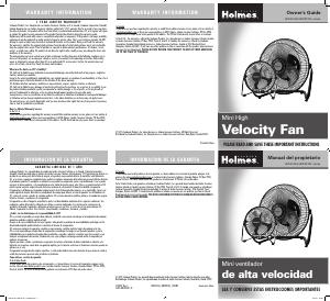 Manual de uso Holmes HNF0410A-BM Ventilador