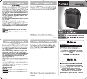 Manual de uso Holmes HCH4062B-UM Calefactor