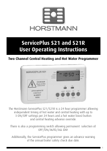 Handleiding Horstmann ServicePlus S21 Thermostaat