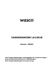 Brugsanvisning Wasco LA1401B Vaskemaskine
