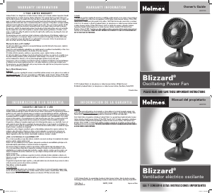 Manual de uso Holmes HAOF90-UC Ventilador