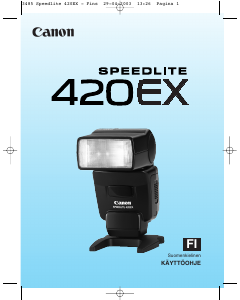 Käyttöohje Canon Speedlite 420EX Salamalaite
