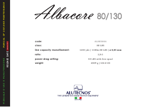 Manuale Alutecnos Albacore 80/130 Mulinello da pesca