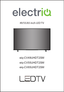 Manual ElectriQ eiq-CV65UHDT2SM LED Television