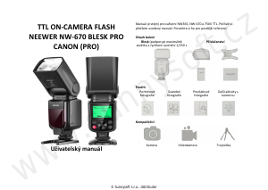 Manuál Neewer NW-670 Pro (Canon) Blesk