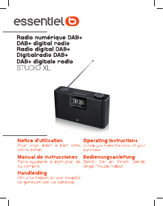 Manual de uso Essentiel B Studio XL Radio