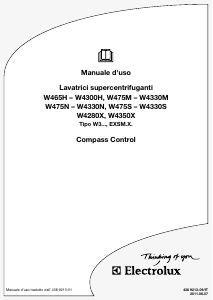 Manuale Electrolux W465H Lavatrice