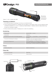 Bruksanvisning GP P53 Ficklampa