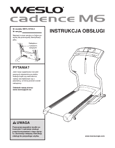 Instrukcja Weslo Cadence M6 Bieżnia