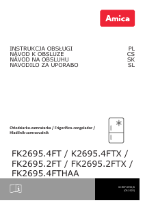 Návod Amica FK2695.4FTX Chladnička s mrazničkou