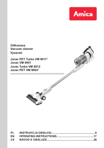 Manual Amica VM 9011 Joran PET Turbo Vacuum Cleaner