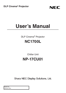 Handleiding NEC NC1700L Beamer