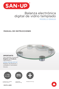 Manual de uso San-Up EB9020 Báscula