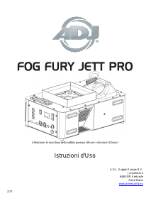 Manuale American DJ Fog Fury Jett Pro Macchina della nebbia