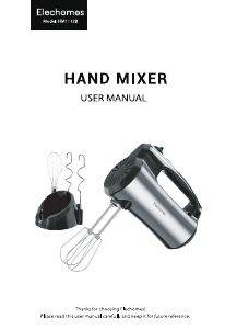 Manual Elechomes HM1112B Hand Mixer