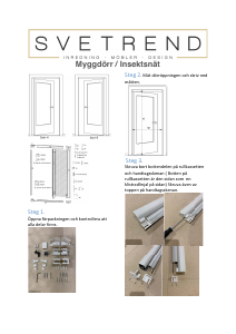 Bruksanvisning Svetrend 100x220 Myggnät