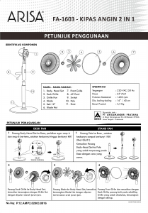 Panduan Arisa FA-1603 Kipas Angin
