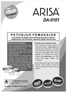 Panduan Arisa DA-0101 Pemutar DVD