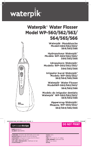 Руководство Waterpik WP-564 Флосстик
