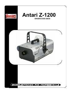 Handleiding Antari Z-1200 Rookmachine