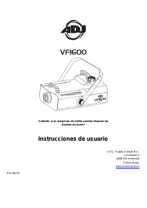Manual de uso American DJ VF1600 Máquina de humo