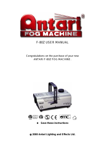Handleiding Antari F-80Z Rookmachine
